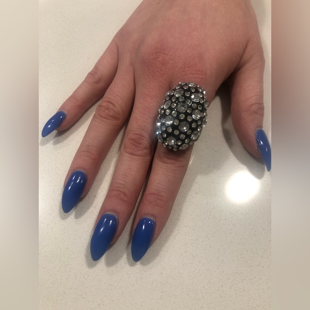 Rhinestone cocktail ring